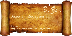 Dezső Zsuzsanna névjegykártya